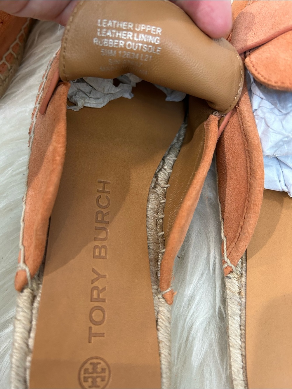 Tory Burch Suede Espadrille Mule in Burnt Orange size5.5&10.5 - Picture 9 of 9
